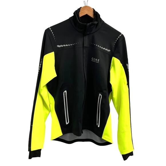 GORE Mythos Softshell Neon Jacket Windstopper Running Jacket Men's Medium - Picture 1 of 6